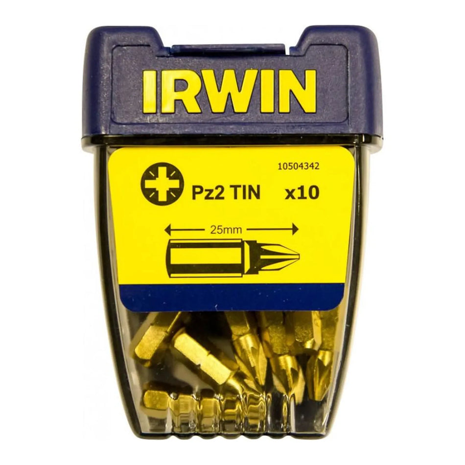 IRWIN Bit pz2 x 25mm tin/10 stuks w