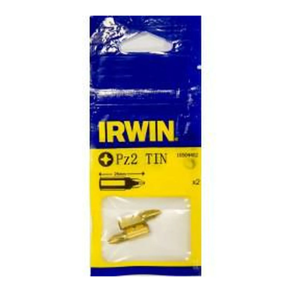 IRWIN Bit pz2 x 25mm tin /2 stuks w
