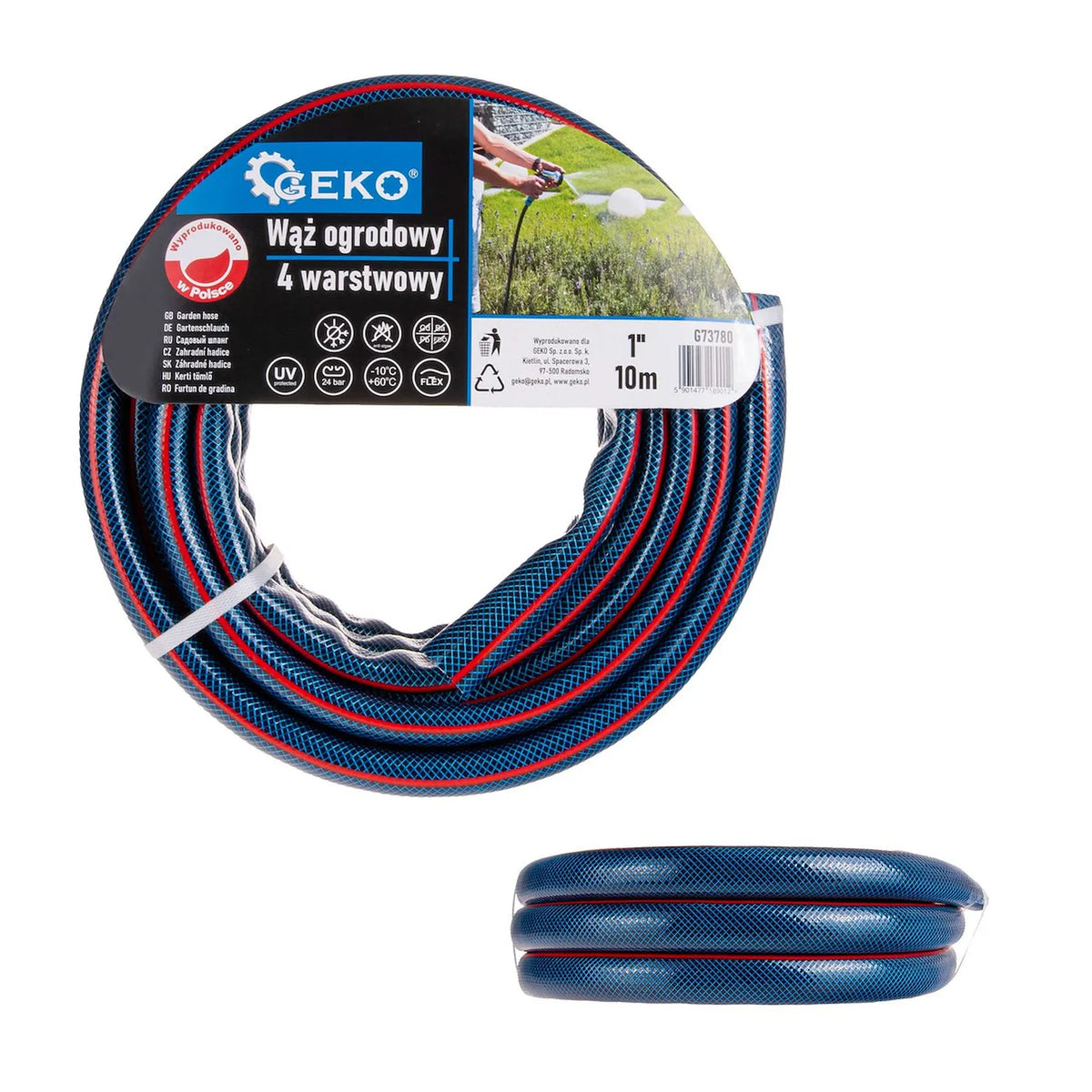 GEKO Tuinslang 4-laags UV-bestendig 1" 10m
