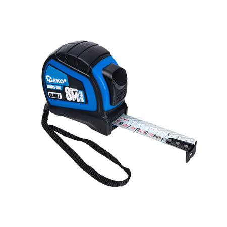 GEKO Dubbelzijdige nylon meetband met autostop 8m/25 mm klasse I