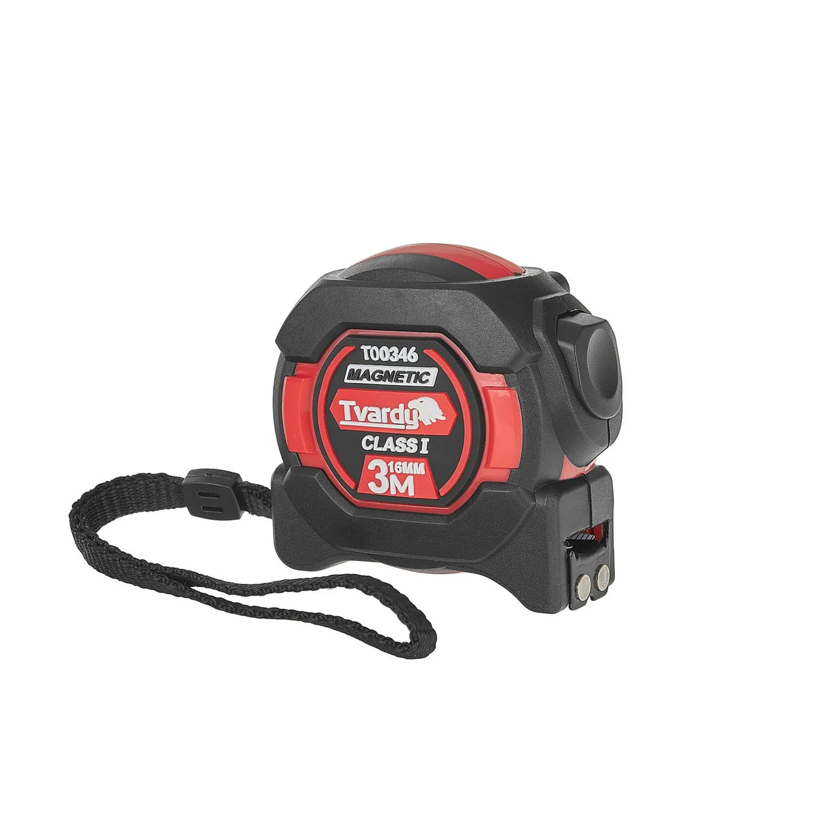 Tvardy Dubbelzijdige nylon meetband met magneet en autostop 3m/16 mm klasse I