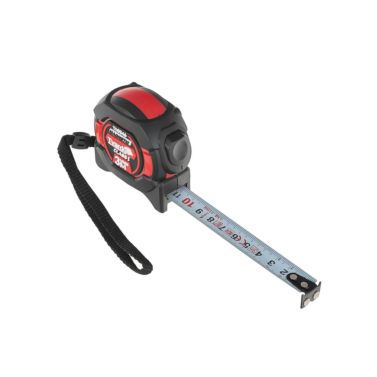 Tvardy Dubbelzijdige nylon meetband met magneet en autostop 3m/16 mm klasse I