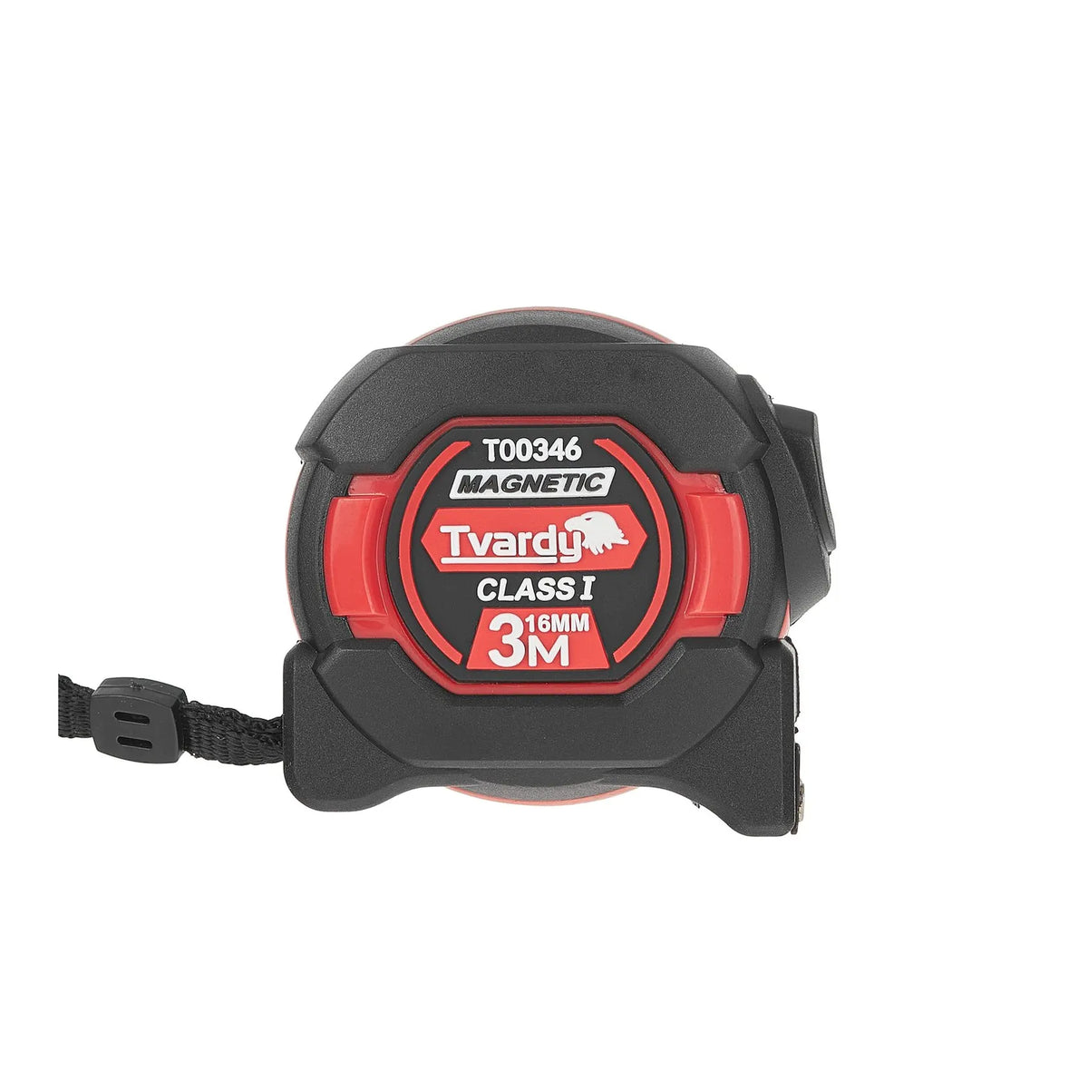 Tvardy Dubbelzijdige nylon meetband met magneet en autostop 3m/16 mm klasse I