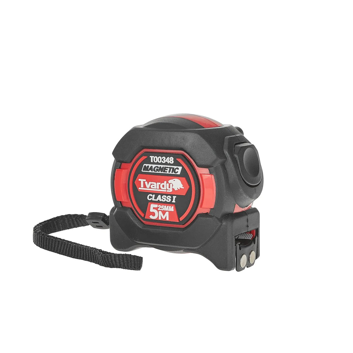 Tvardy Dubbelzijdige nylon meetband met magneet en autostop 5m/25 mm klasse I