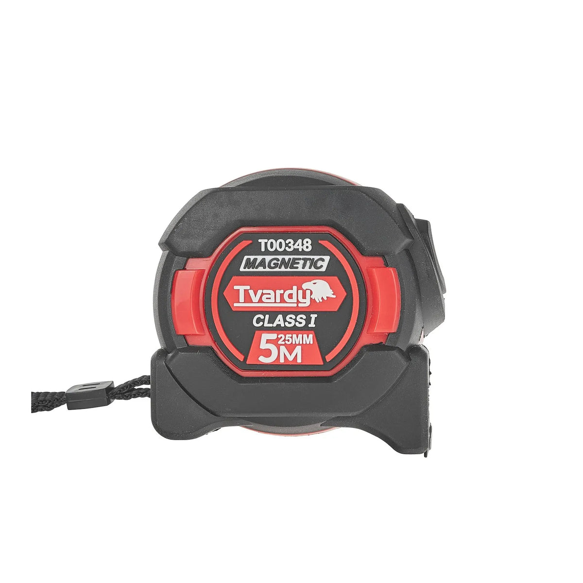 Tvardy Dubbelzijdige nylon meetband met magneet en autostop 5m/25 mm klasse I
