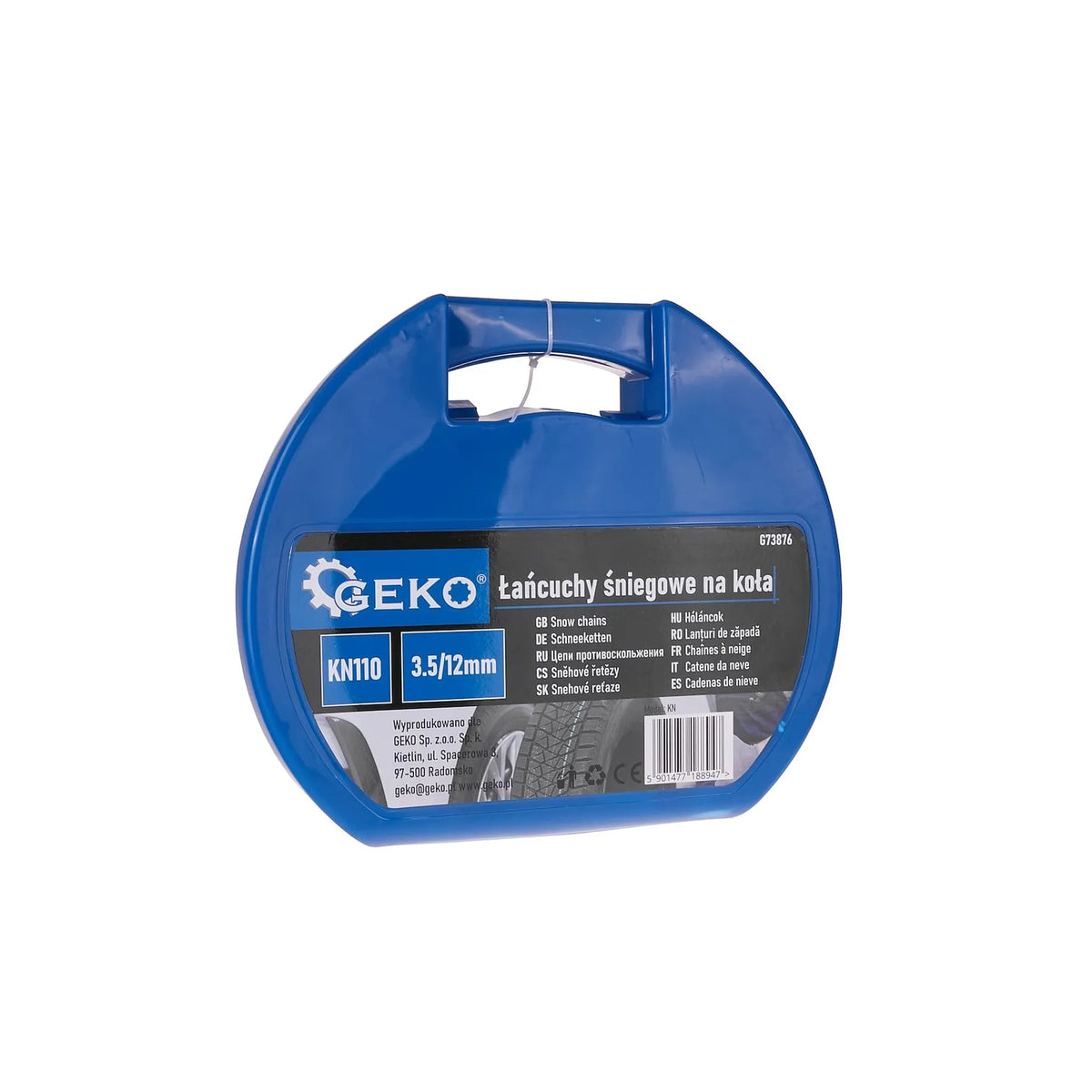 GEKO Sneeuwkettingen met vierkante schakels 3.5/12 mm set voor 1as KN110