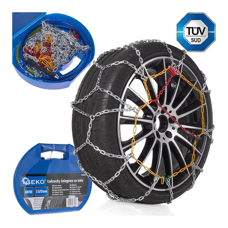 GEKO Sneeuwkettingen met vierkante schakels 3.5/12 mm set voor 1as KN110
