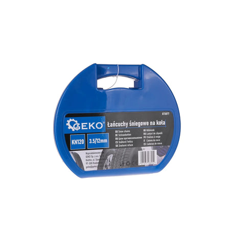 GEKO Sneeuwkettingen met vierkante schakels 3.5/12 mm set voor 1 as KN120