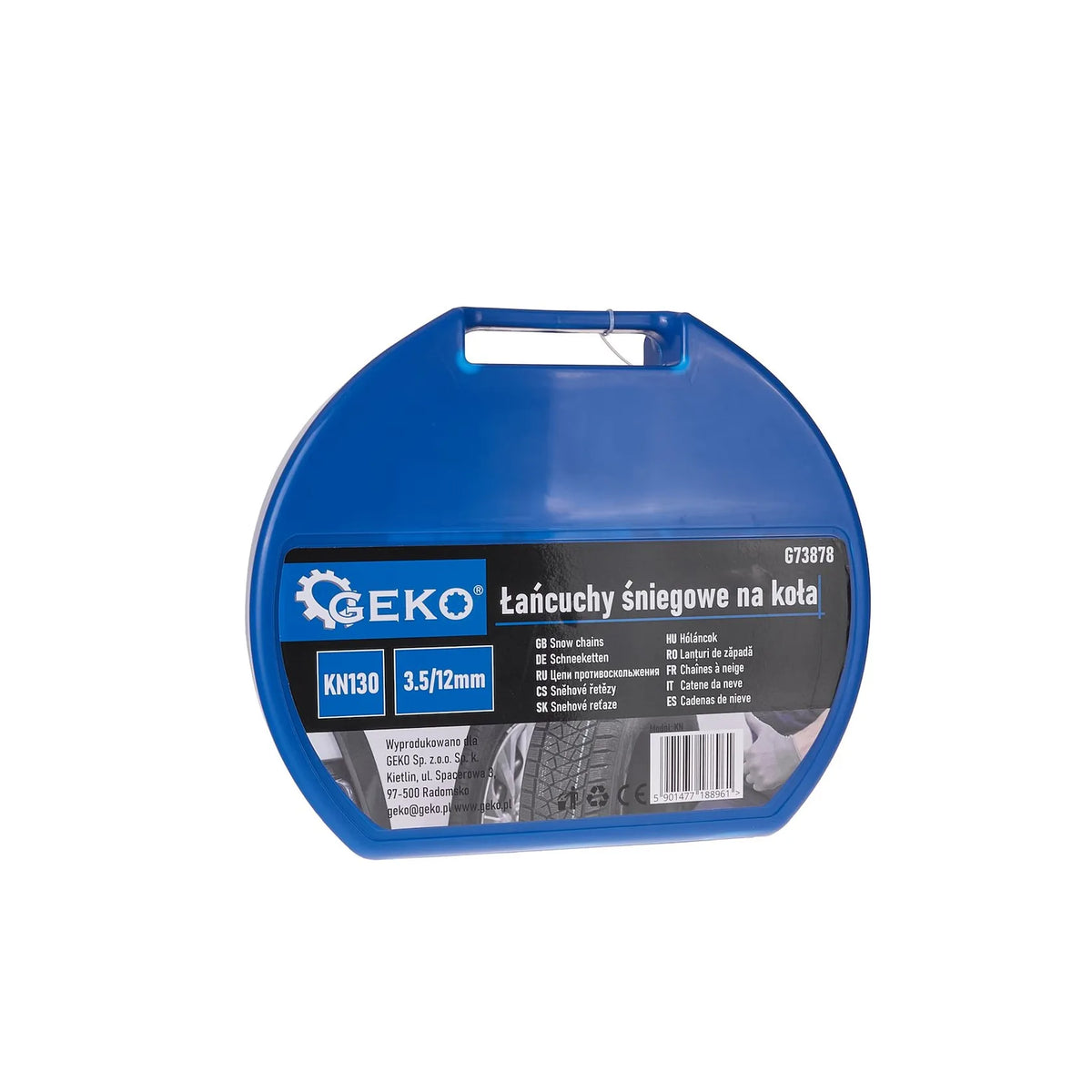 GEKO Sneeuwkettingen met vierkante schakels 3.5/12 mm set voor 1as KN130