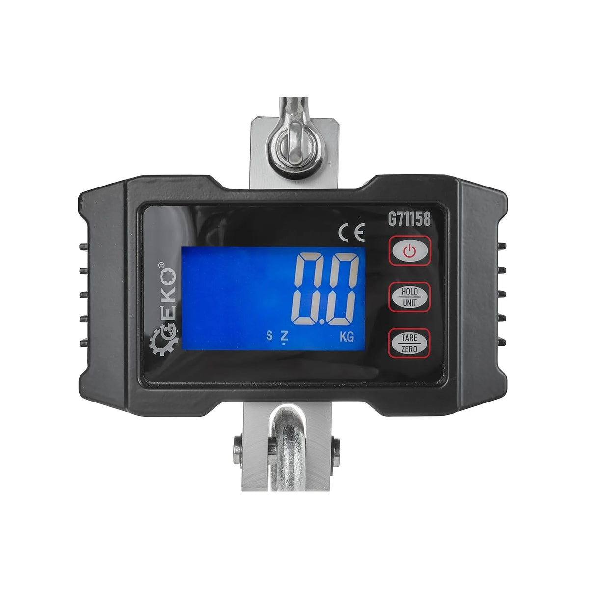 GEKO Digitale oplaadbare haakweger 1000 kg met LCD-display