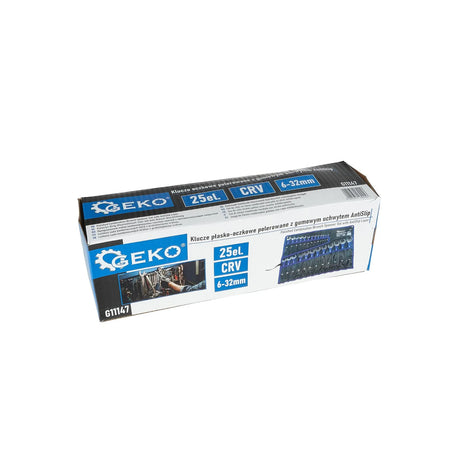 GEKO Polijst Ringsteeksleutel Set met AntiSlip 6 - 32 mm 25-delig