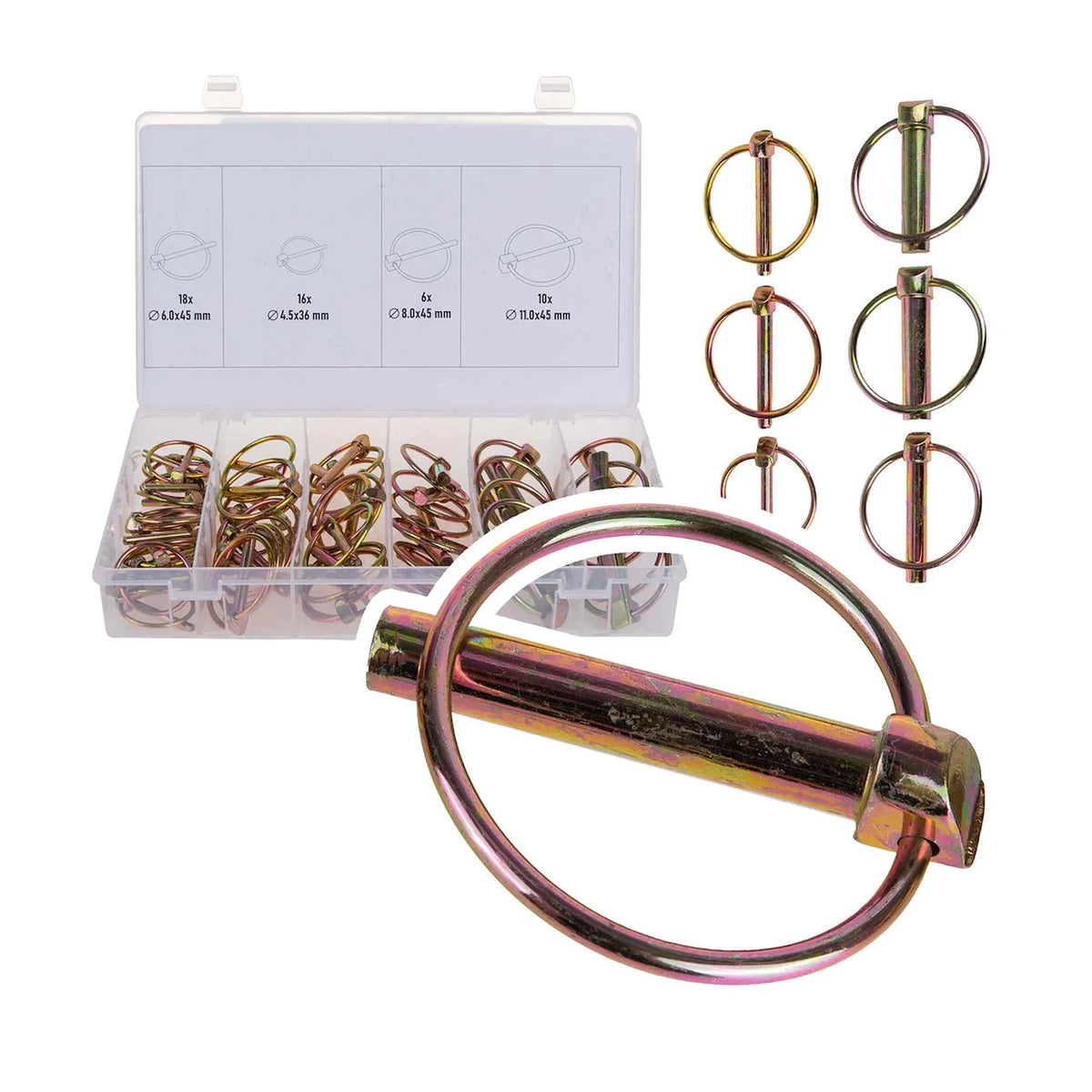 GEKO Borgpennen set voor landbouwmachines 50 stuks