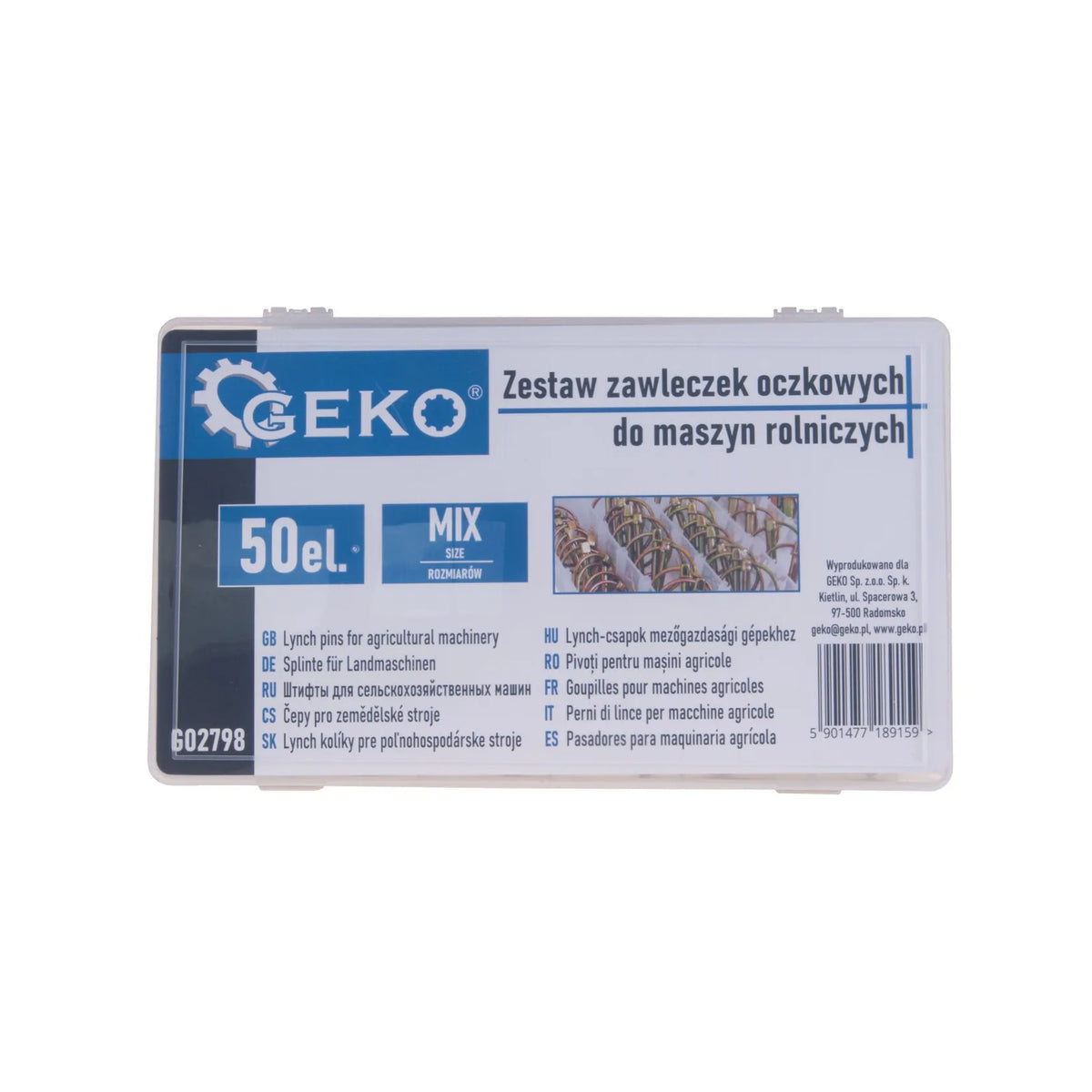 GEKO Borgpennen set voor landbouwmachines 50 stuks