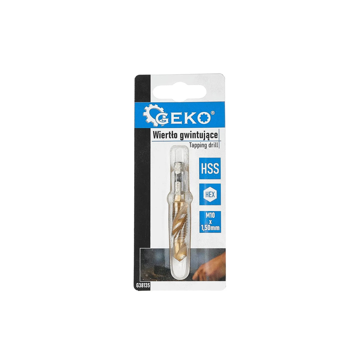 GEKO Tapboor met HEX opname en titaniumcoating M10x1,50 mm