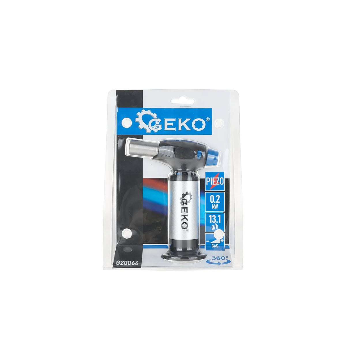 GEKO 360 graden piezo gasbrander met tank 0,2 kW