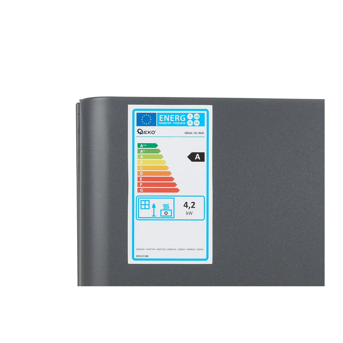 GEKO Indoor gasheater 4,2 kW met reductieklep en gasslang type 2
