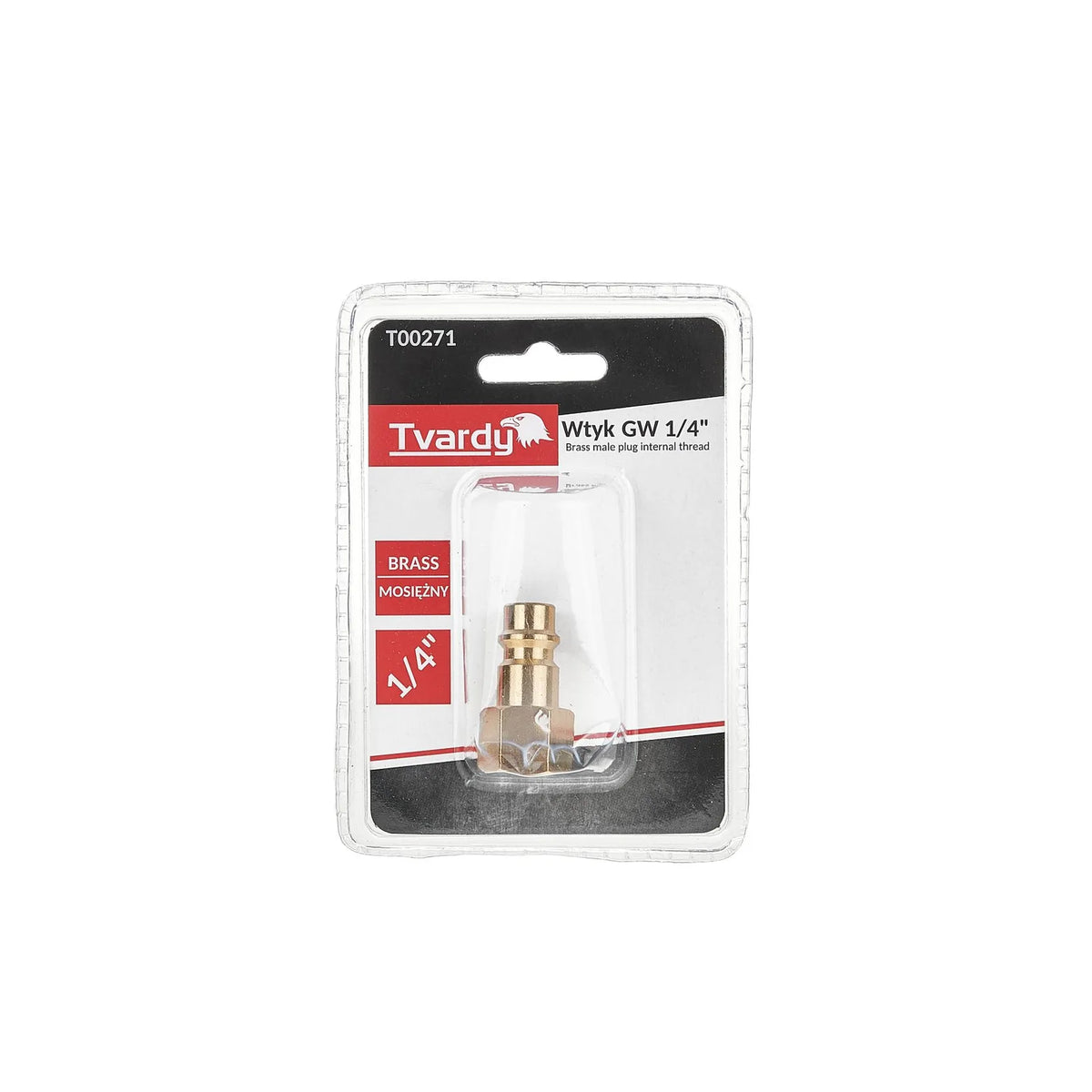 Tvardy Messing manuele stop met binnendraad 1/4"