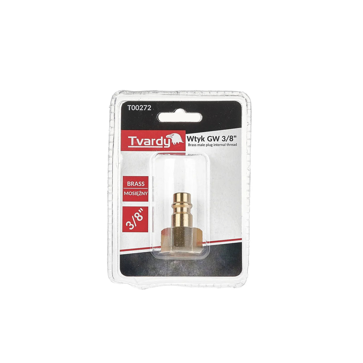 Tvardy Messing manuele stop met binnendraad 3/8"