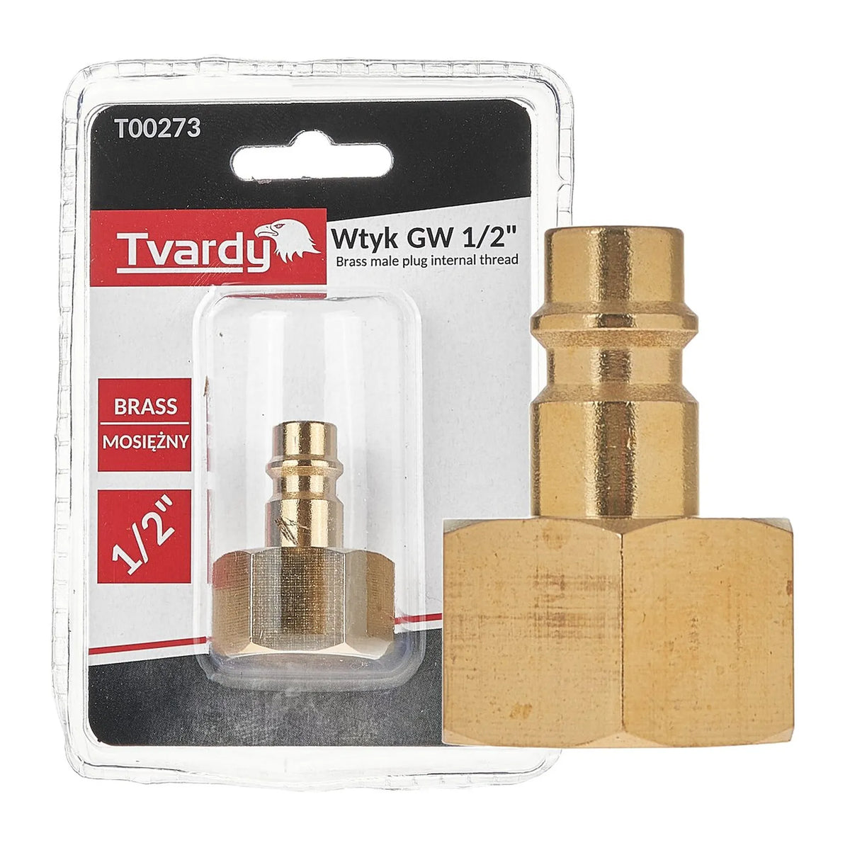 Tvardy Messing manuele stop met binnendraad 1/2"