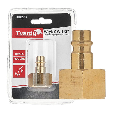 Tvardy Messing manuele stop met binnendraad 1/2"