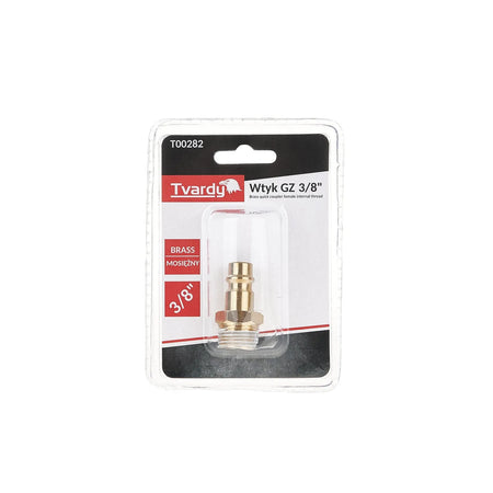Tvardy Messing mannelijke plug met buitendraad 3/8"