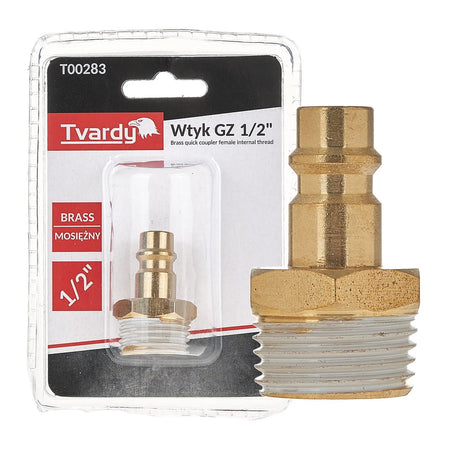 Tvardy Messing mannelijke wartel buitendraad 1/2"