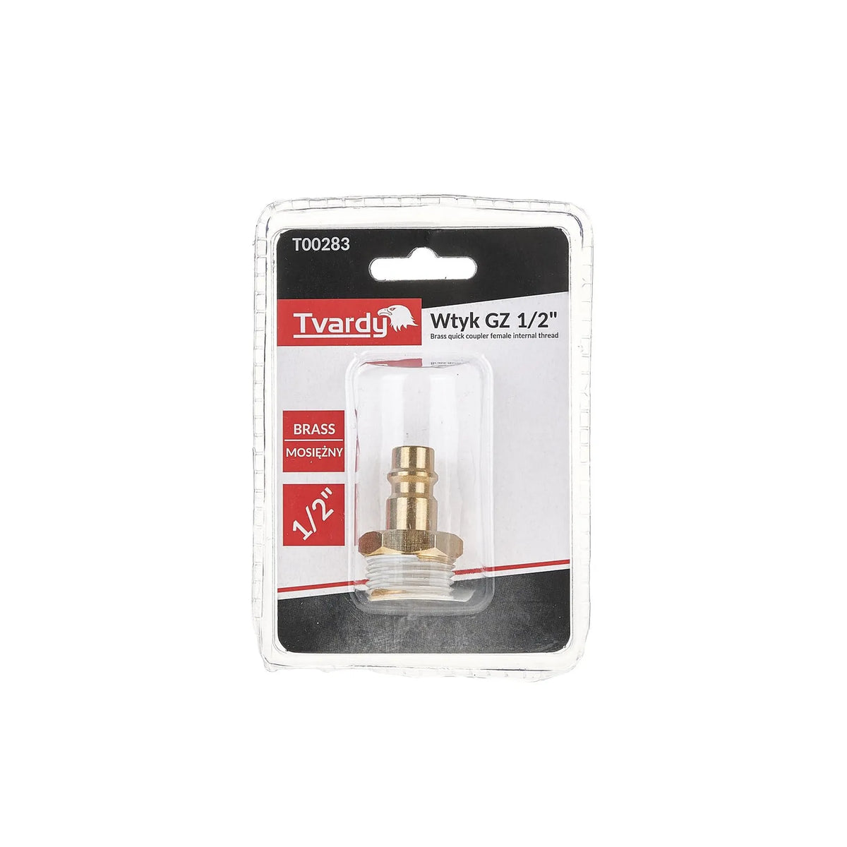 Tvardy Messing mannelijke wartel buitendraad 1/2"