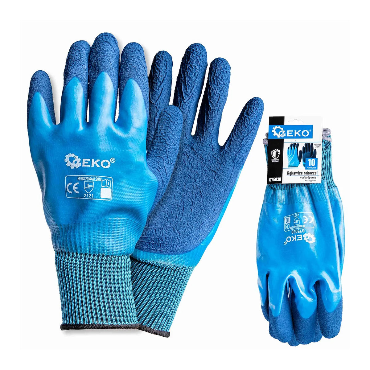 GEKO Waterdichte werkhandschoenen maat 10 polyester-latex