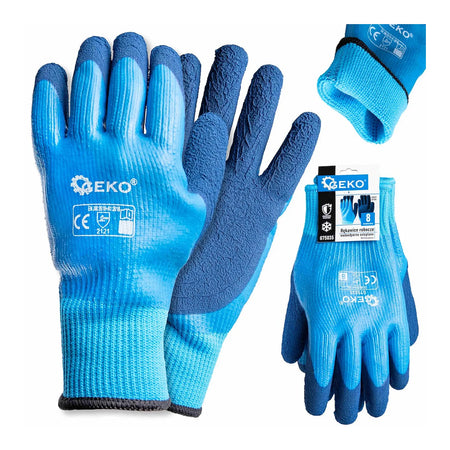 GEKO Waterdichte thermische werkhandschoenen maat 8 jersey-latex