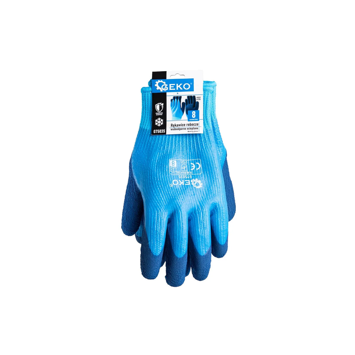 GEKO Waterdichte thermische werkhandschoenen maat 8 jersey-latex