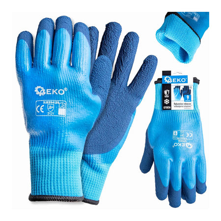 GEKO Waterdichte thermische werkhandschoenen maat 9 jersey-latex