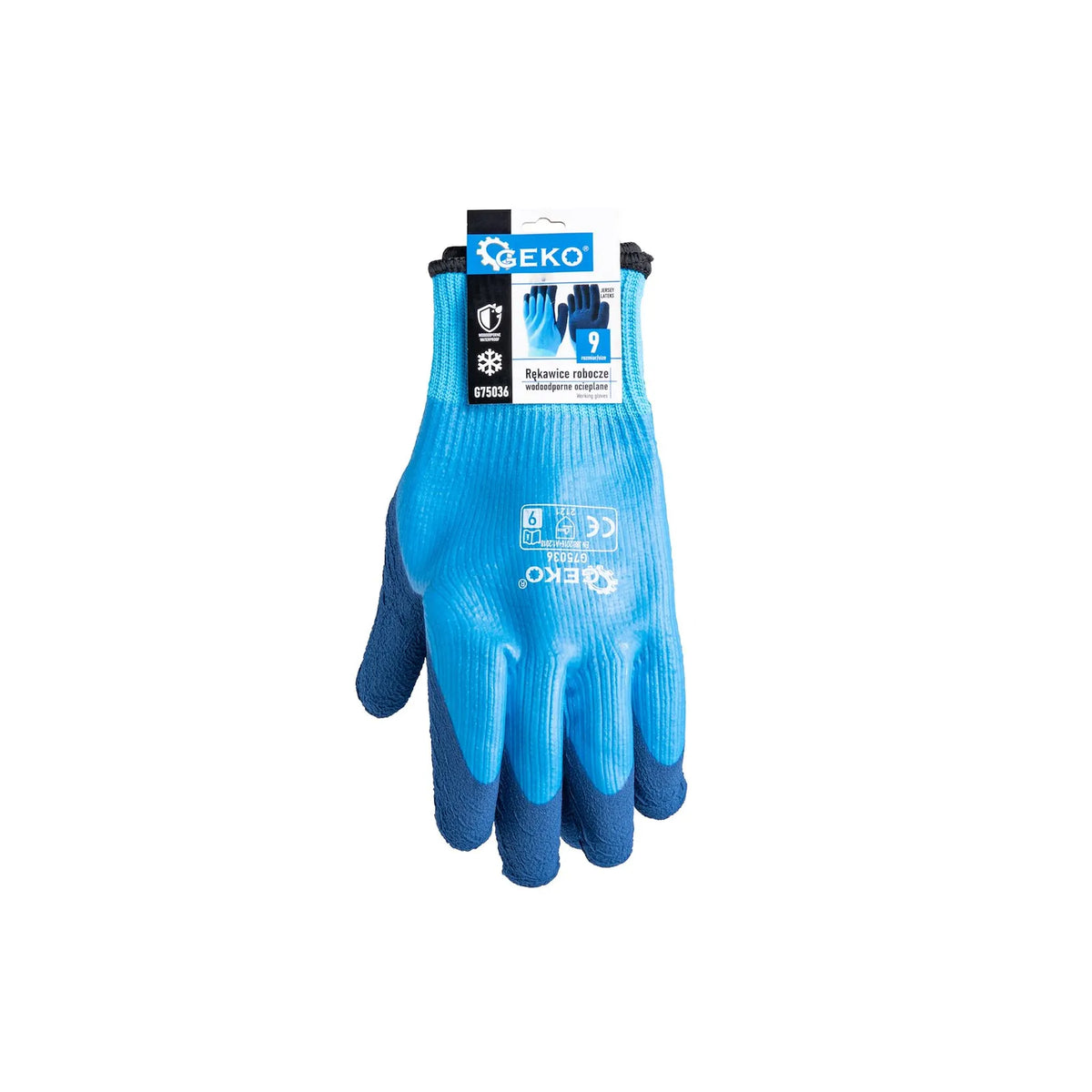 GEKO Waterdichte thermische werkhandschoenen maat 9 jersey-latex
