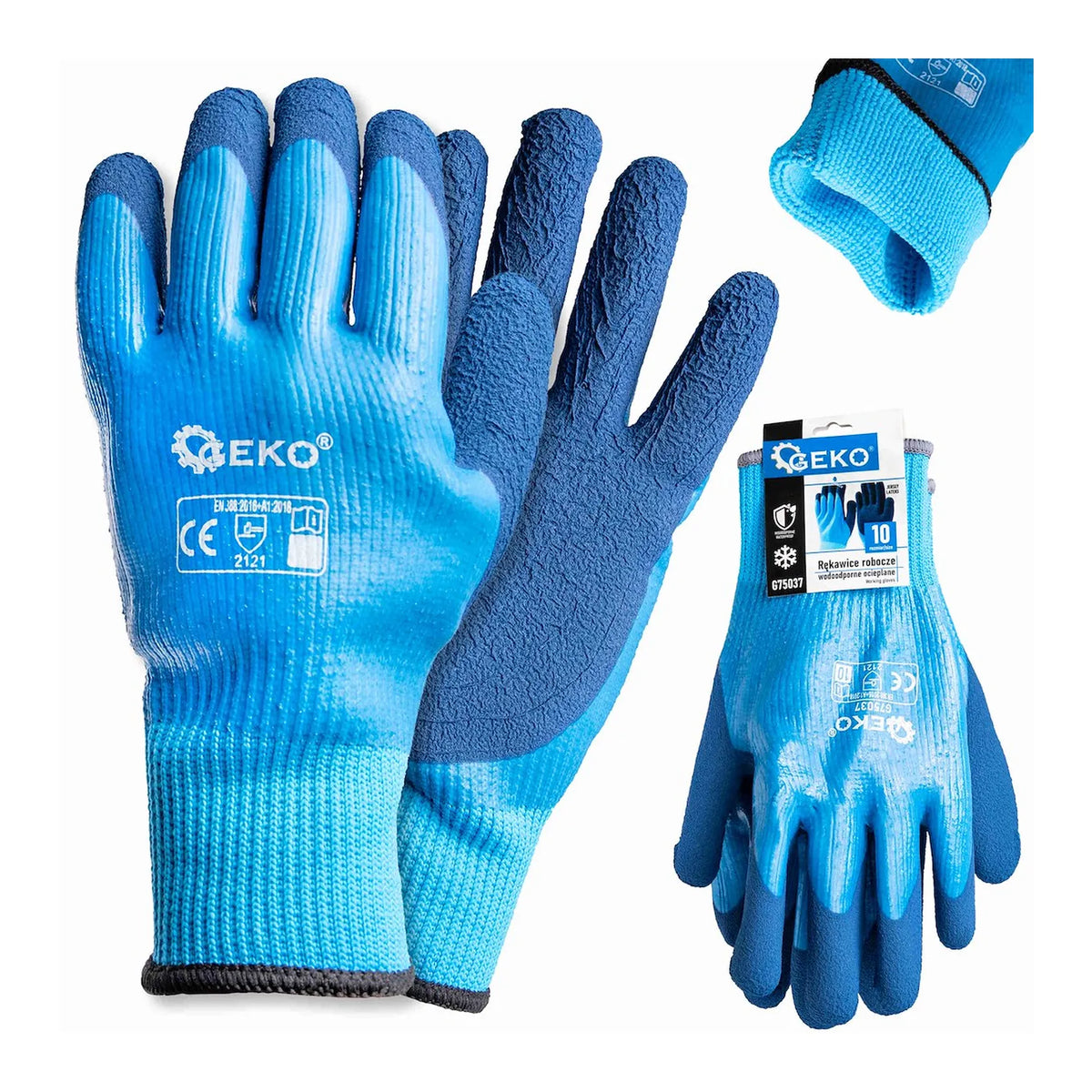 GEKO Waterdichte thermische werkhandschoenen maat 10 jersey-latex