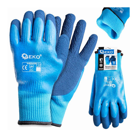 GEKO Waterdichte thermische werkhandschoenen maat 11 jersey met latex