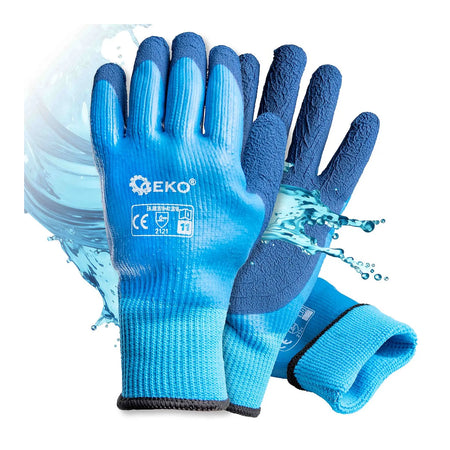 GEKO Waterdichte thermische werkhandschoenen maat 11 jersey met latex