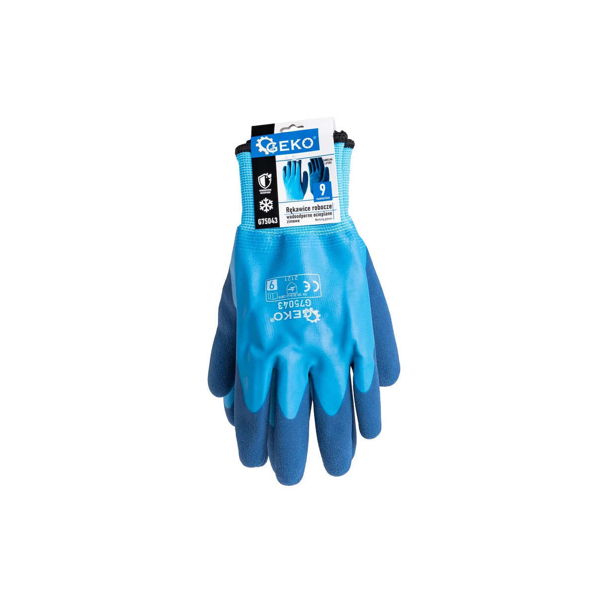GEKO Waterdichte thermische winterhandschoenen maat 9 katoen met latex