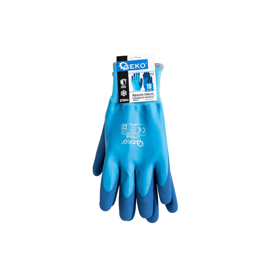 GEKO Waterdichte thermische winterhandschoenen maat 10 katoen met latex