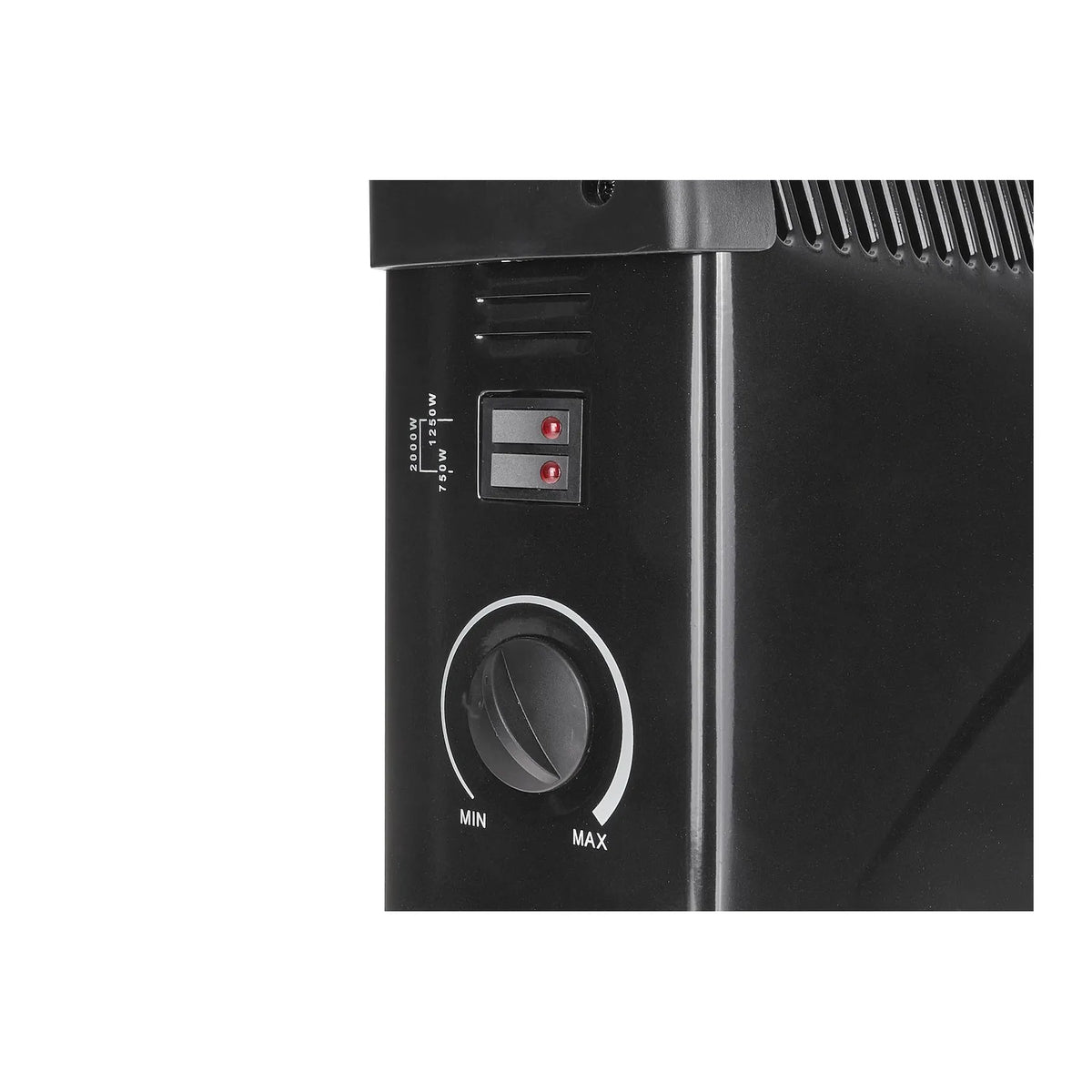 GEKO Convectieverwarmer met handmatige thermostaat 2000 W zwart
