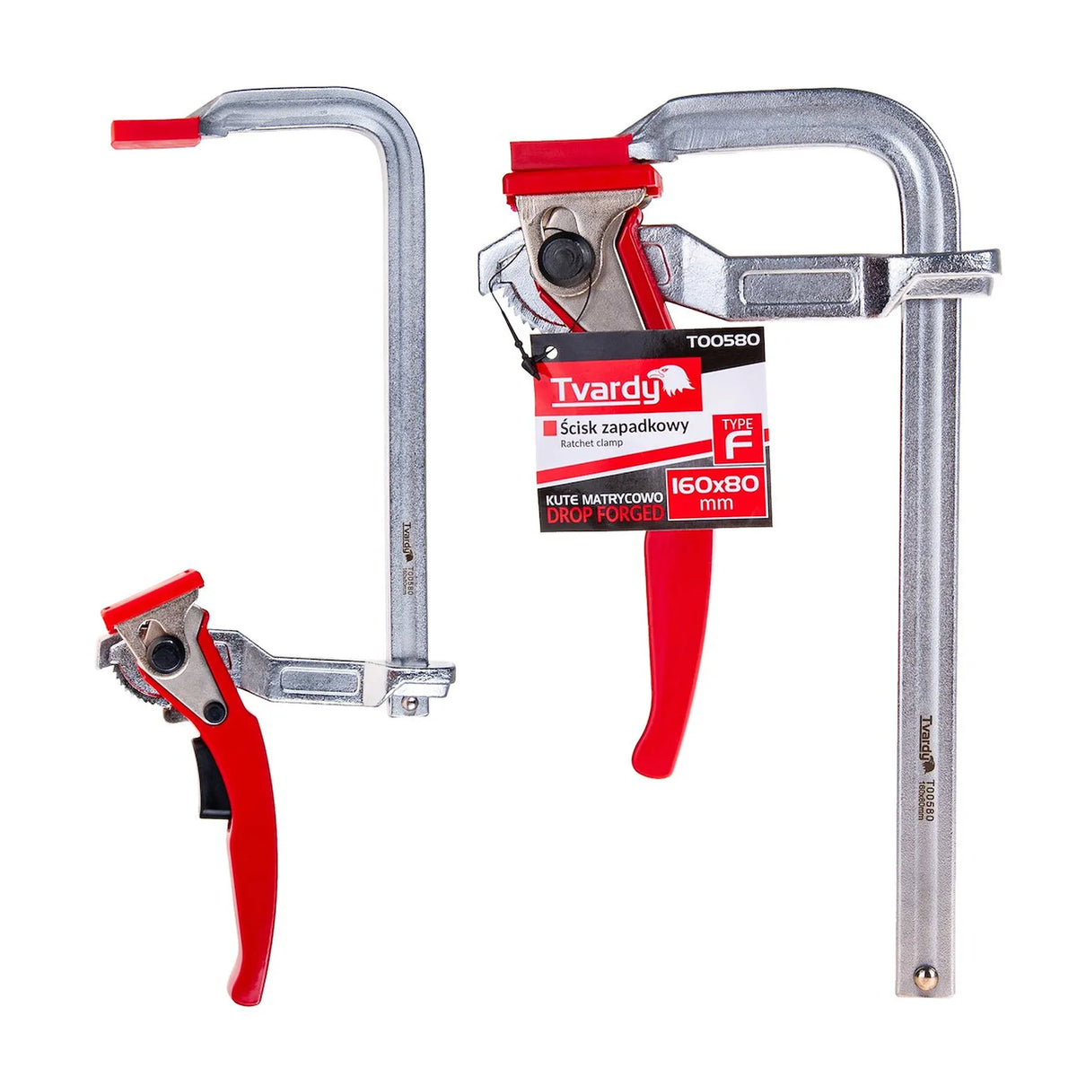 Tvardy Gesmede ratel F-type lijmtang 160x80 mm