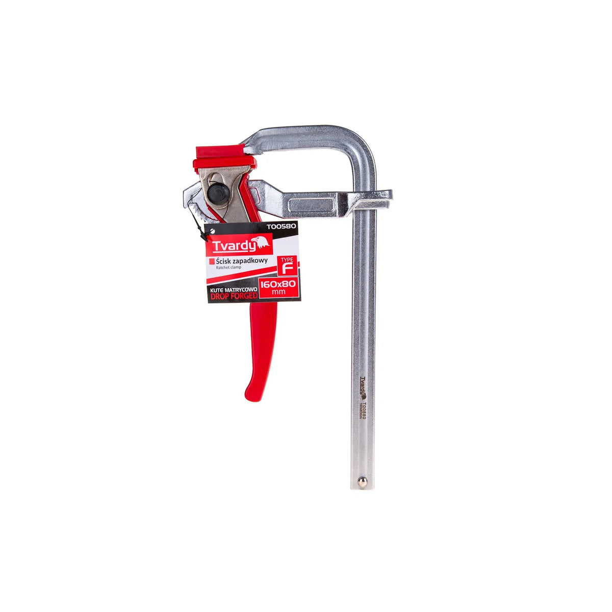 Tvardy Gesmede ratel F-type lijmtang 160x80 mm