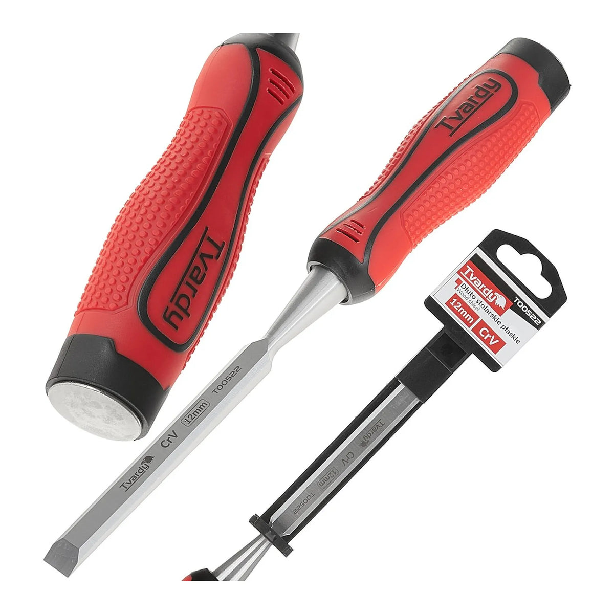 Tvardy Platte beitel CrV 12 mm voor houtbewerking