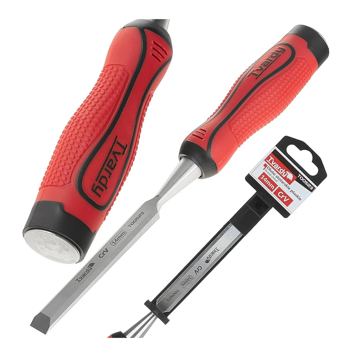 Tvardy Platte beitel CrV 14 mm voor houtbewerking