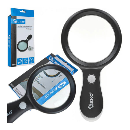 GEKO Loep 88 mm 10x met 18 LED-verlichting