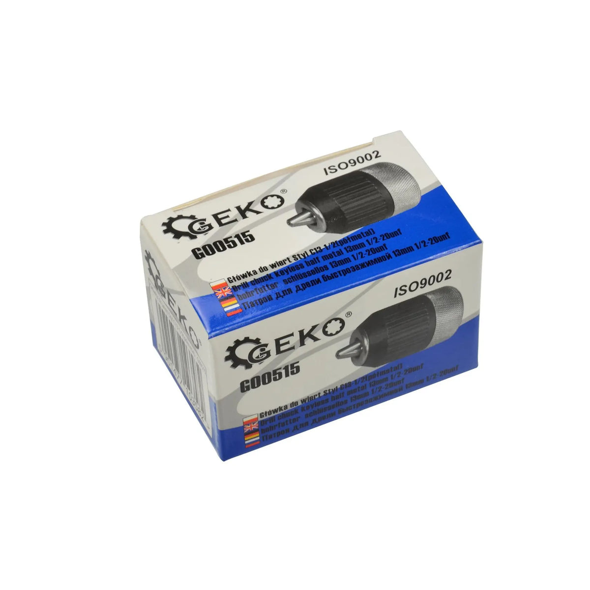 GEKO Halfmetalen sleutelvrije boorkop C13-1/2 met glasfiber/aluminium kap 2-13 mm