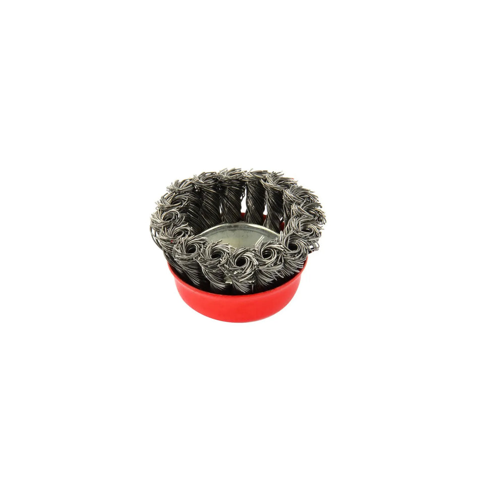 GEKO stalen gedraaide knoop borstelkop 65mm M14
