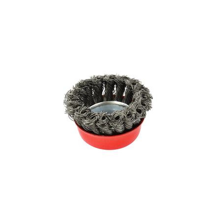 GEKO Stalen draadkopborstel met gedraaide knoop 75 mm M14