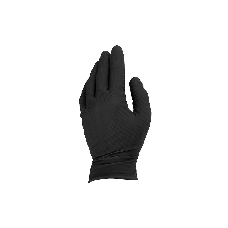 GEKO Nitril Werkhandschoenen Solid Grip maat L zwart 50 stuks