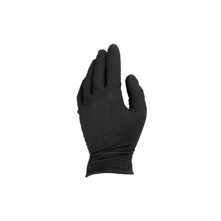 GEKO Nitril Werkhandschoenen Solid Grip maat XL zwart 50 stuks