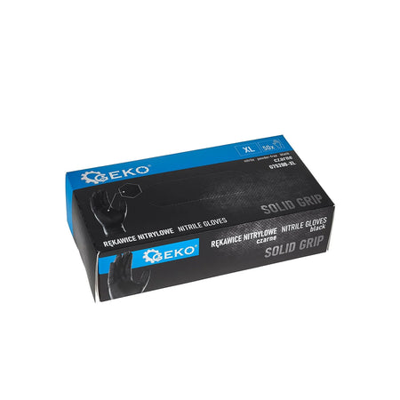 GEKO Nitril Werkhandschoenen Solid Grip maat XL zwart 50 stuks