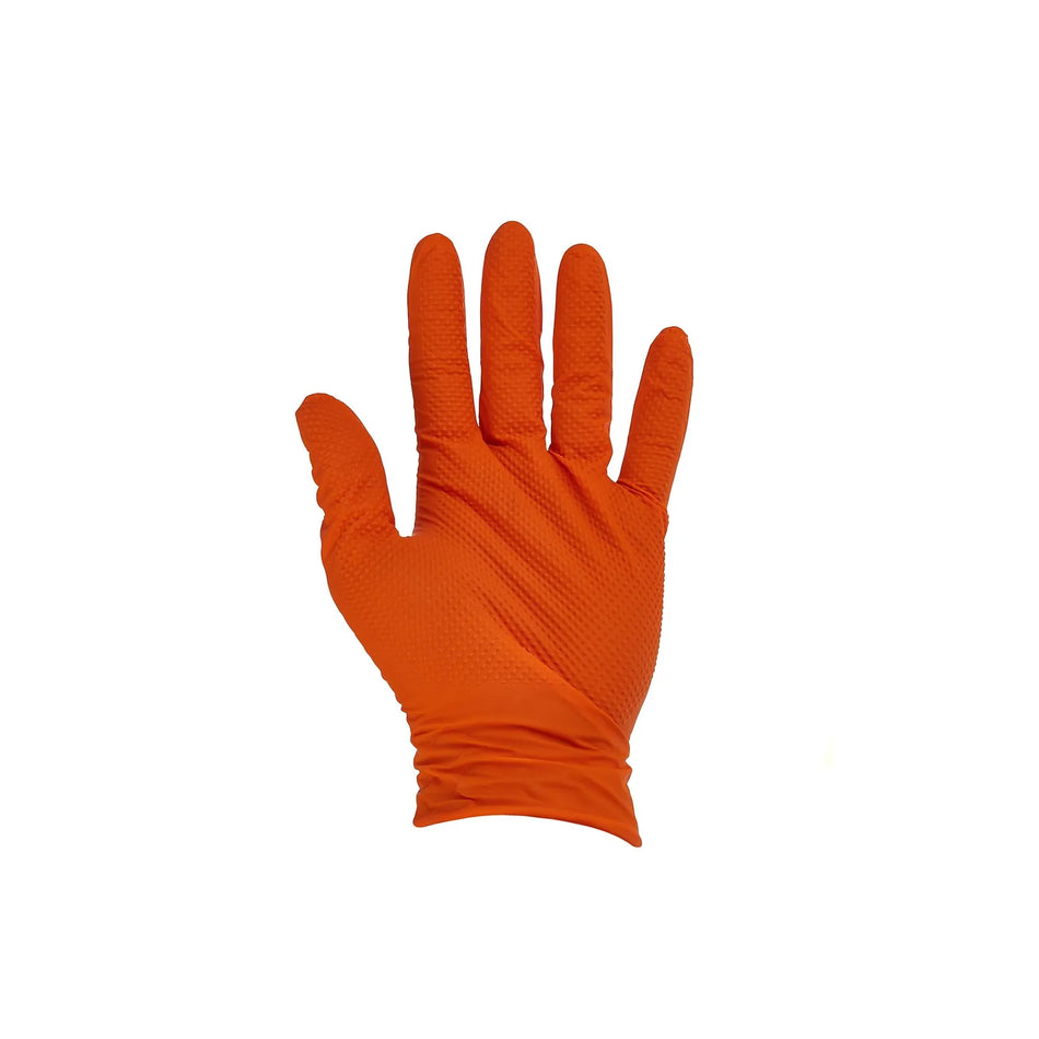 GEKO Nitril handschoenen Solid Grip maat L oranje 50 stuks